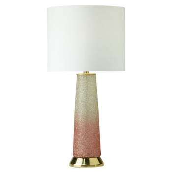River of Goods 22" 1-Light Deirdre Glass and Metal Table Lamp Pink
