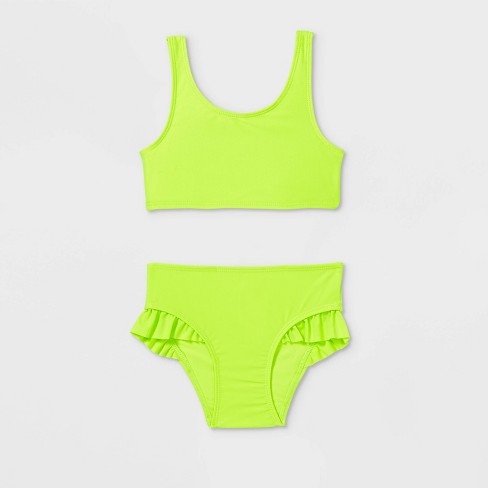 Toddler Girls' Solid Bikini Set - Cat & Jack™ Green - image 1 of 3