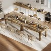 Dining Table for 4-6, 63 Inch Farmhouse Dining Table, Large Wooden Rectangular Dinner Table for 4 for Apartment, Small Space - 2 of 4