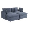 NicBex Couches for Living Room 75.6" Modular Sectional Sofa Modern L-Shape Corduroy Upholstered Sofa Couch with Side Storage Pockets, Blue - 4 of 4
