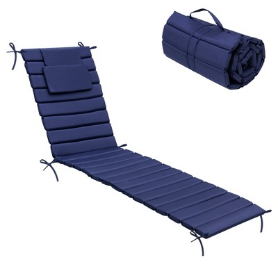 Crestlive Products Outdoor Portable Egg Rolls Chaise Lounge Cushion