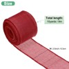 Unique Bargains Burlap Wired Edge Durable Thick Fabric Ribbons for DIY Crafts 1 Pc - 3 of 4