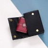 Hachikiko Small Bifold Wallet - Vegan Leather RFID Blocking Card Holder with Zipper Coin Pocket, Compact & Roomy,Red - 4 of 4