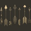 Junior's Design By Humans Be Brave Little Arrow (gold) By staceyroman T-Shirt - 2 of 3