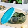 Bormioli Rocco Frigoverre Brilliante Set, Ribbed Round Glass Containers with Covers - Scratch-Resistant - Microwave, Freezer, Dishwasher Safe - 3 of 4