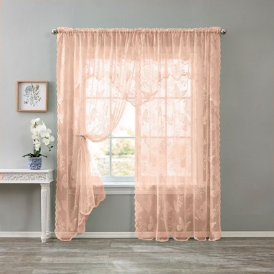 BrylaneHome Ella Lace Romantique Curtain