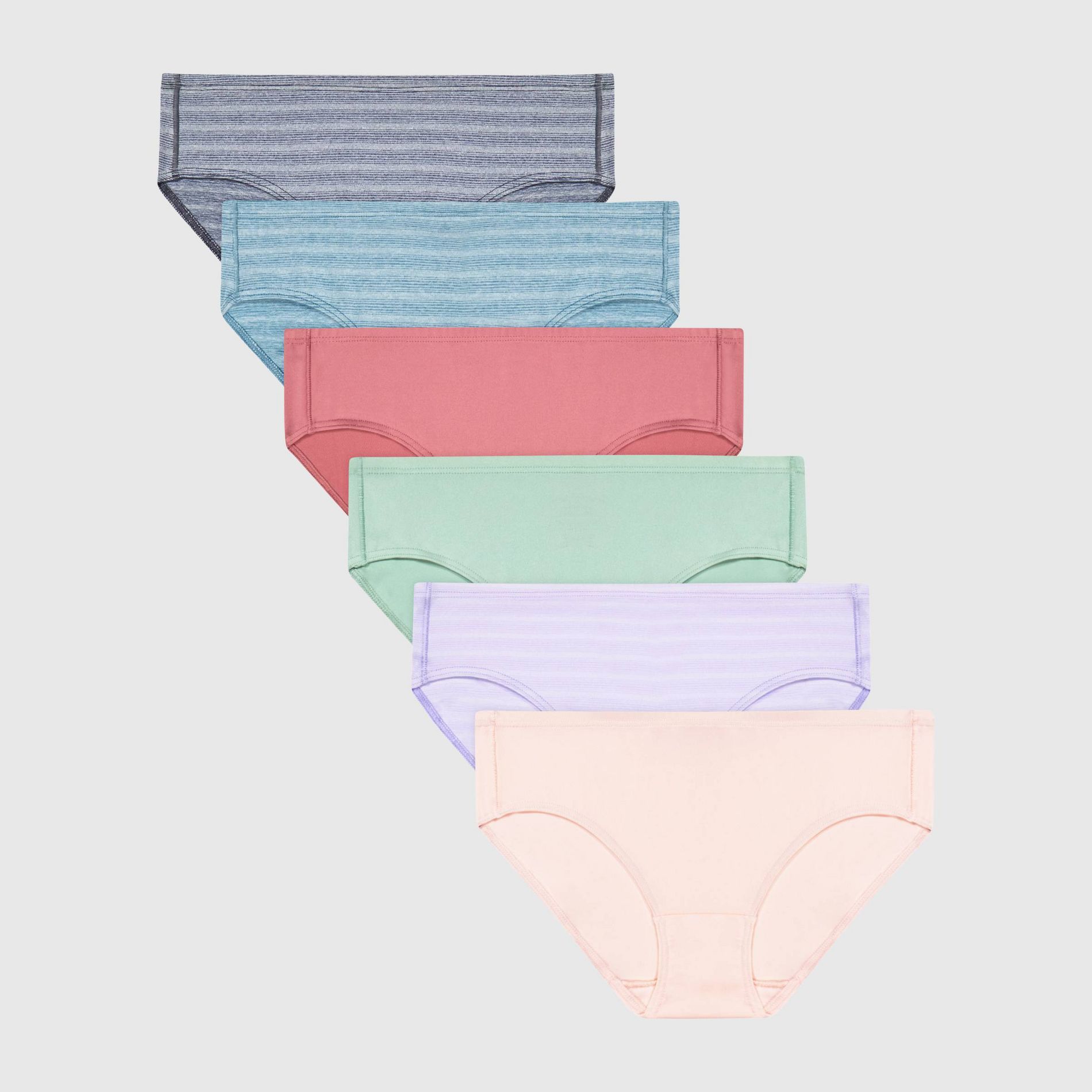 Hanes Girls' 6pk Microfiber Hipster Underwear