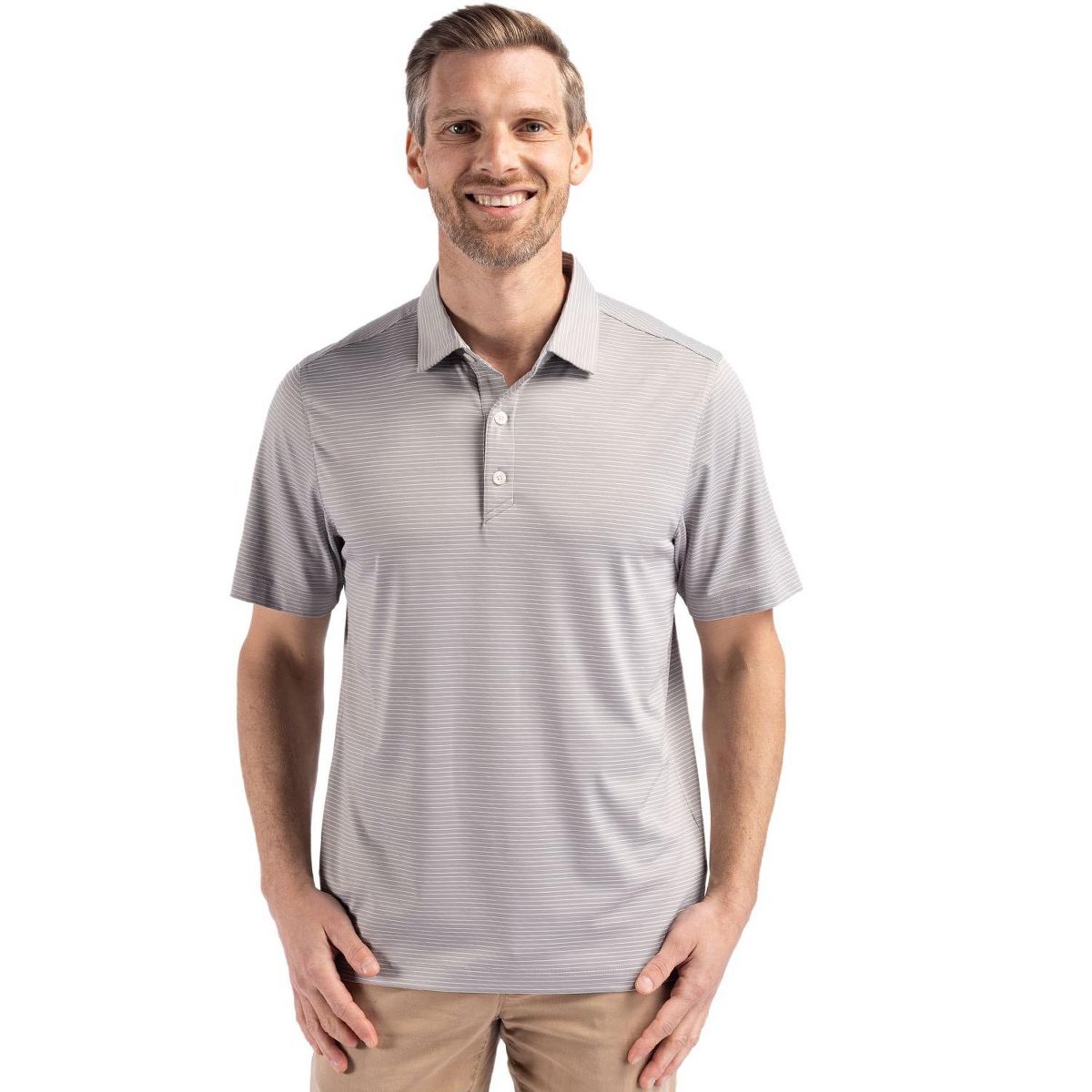 Cutter & Buck Forge Eco Fine Line Stripe Stretch Recycled Mens Polo - thumbnail 7
