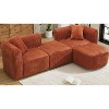 TiramisuBest Luxury 4-Seater Curved Corduroy Sectional Sofa, Modern Minimalist Modular Couch for Living Room,Beige - 2 of 4