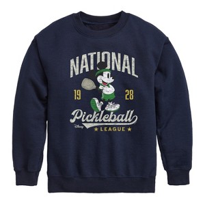 Boys' - Disney - Mickey Pickleball League Graphic Long Sleeve Fleece Sweatshirt - 1 of 4