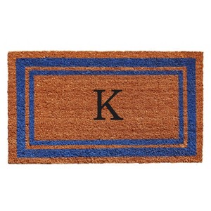 Calloway Mills 152971830A Blue Border 18 In. x 30 In. Monogram Doormat - 1 of 4