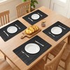 REGALWOVEN Placemats Set of 6 Leather Placemats for Kitchen Dining Table Decor - 3 of 4