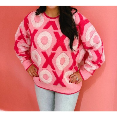 Women's Xoxo Sweater - Peach Love
