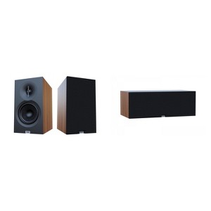 Elac Debut 3.0 Walnut 5.25 Inch Book Shelves And 5.28In Center Channel - 1 of 4