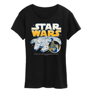 Women's - Star Wars - Han Chewy Mil Falc Short Sleeve Graphic T-Shirt - 1 of 4