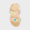 Toddler Girls' Lana Raffia Floral Footbed Sandals - Cat & Jack™ - 3 of 4
