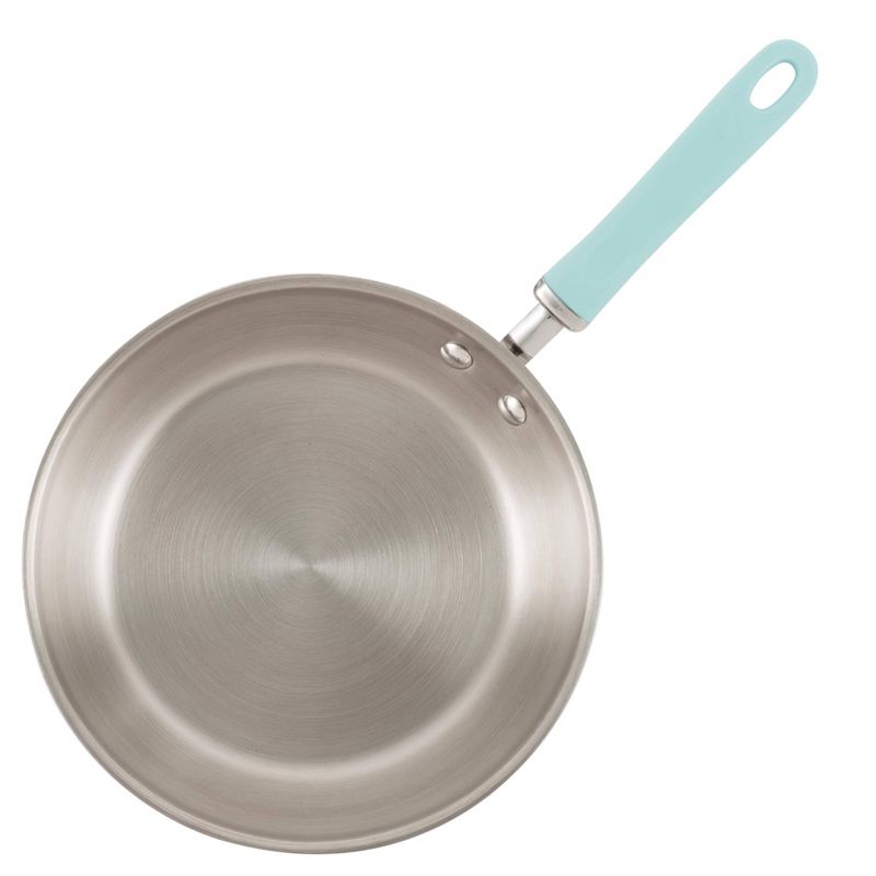 Rachael Ray Create Delicious 10pc Stainless Steel Cookware Set Light Blue Handles, 3 of 10