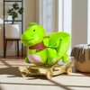 Mshliw 2-in-1 Baby Rocking Dinosaur with Wheels, Plush Ride-On Stroller Toy with Music, Rolling Rocker Chair for Toddlers 18–36 Months, Halloween gift - 2 of 4