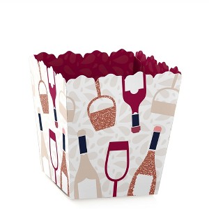 Big Dot of Happiness But First, Wine - Party Mini Favor Boxes - Wine Tasting Party Treat Candy Boxes - Set of 12 - 1 of 4