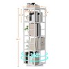 4-Tier Rotating Bookshelf, 360° Spinner w/Metal Frame (15.75"x54") - 3 of 4