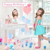 Kids Makeup Vanity Desk, Girls' Vanity Set with Light and Mirror, Makeup Table and Stool for Kids, Wood Dressing Table with Playset for 4-9 - 2 of 4