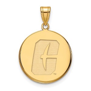 Black Bow Jewelry 14k Yellow Gold Plated Sterling Silver North Carolina at Charlotte 49ers NCAA Large Pendant - 1 of 3