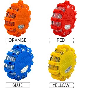 5 Star Super Deals LED Roadside Emergency Flare Lights 4PC - Portable Magnetic - 9 Flash Modes w/ Hook - for Roadside Warning Situations - 1 of 4