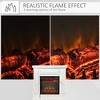 32" Electric Fireplace with Mantel, Freestanding Heater with LED Flames & Remote Control, 1400W, White - 4 of 4