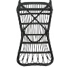 MAYEERTY Outdoor PE Wicker Patio Dining Chairs Set of 2 Gray Rattan Weather-Resistant Backyard Poolside - 3 of 4