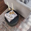 VisioGear Patio End Tables, 17 Inch End Tables for Patio, Garden Small Accent Decorative Stool, Tree Stump Stool, Dark Gray, 14.5"*14.5"*17" - 4 of 4