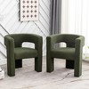 KINWELL 28" Wide Boucle Upholstered Square Armchair (Set of 2) - 4 of 4