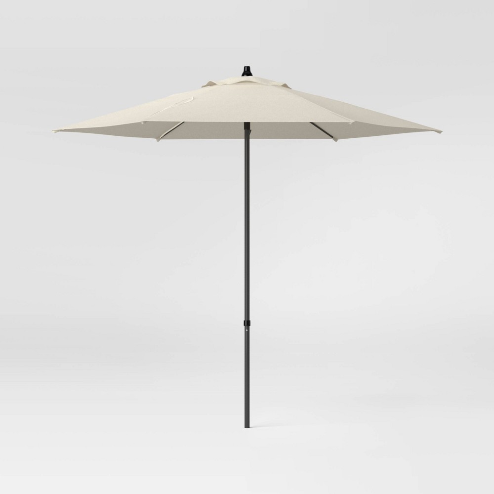 Photos - Parasol 7.5' Round Outdoor Patio Market Umbrella Tan - Room Essentials™