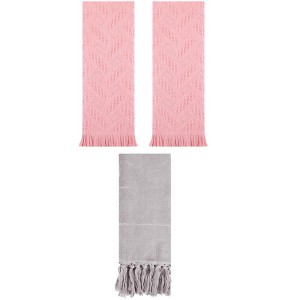 REGALWOVEN 3 Packs Cotton Soft Absorbent Boho Turkish Decorative Hand Towels - 1 of 4