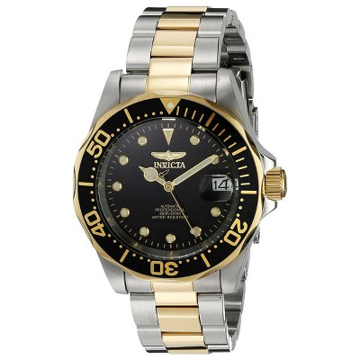 Invicta 17043 Men's Pro Diver Black Dial Two Tone Bracelet Automatic Dive Watch