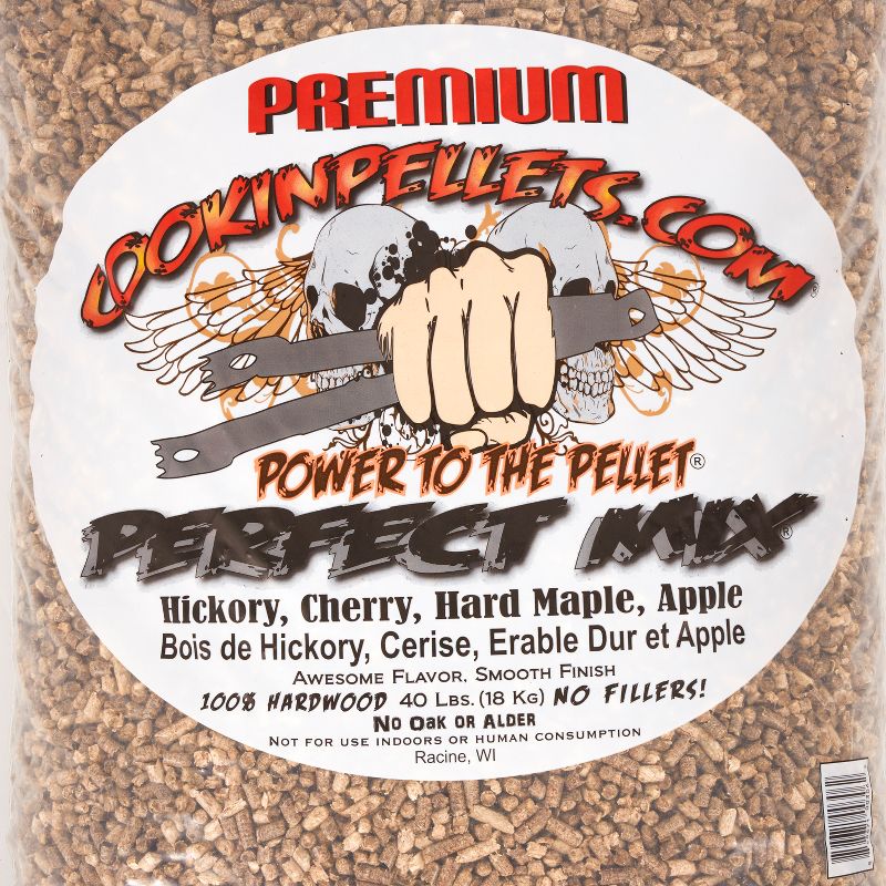 CookinPellets 40PM Perfect Mix 100 Percent Natural Hickory, Cherry, Hard Maple, and Apple Grill Smoker Hardwood Wood Pellets, 40 Pound Bag (5 Pack), 5 of 8