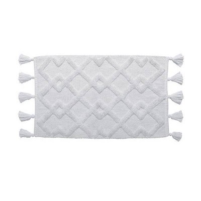 30x20 Petal Bath Mat White - Moda At Home : Target