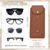 Unique Bargains PU Leather Portable Nail Buckle Soft Eyeglass Cases 2 Pcs - 2 of 4
