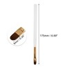 Unique Bargains Large Wide Round Nail Painting Brushes for Home DIY Gold Tone Clear White 1 Pc - 4 of 4