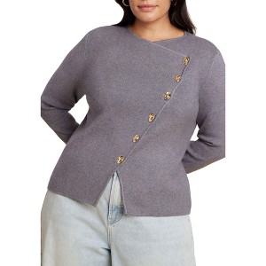 ELOQUII Overlap Cardigan - 1 of 4