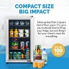 Newair 100 Can Beverage Fridge with Glass Door, Small Freestanding Mini Fridge in Stainless Steel, Compact Drinks Cooler, Single Zone Bar Refrigerator - 2 of 4