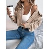 Womens Casual Jackets Corduroy Cropped Shacket Fashion Textured Trendy Crop Boxy Coats Faux Pockets Fall Winter Button Down Coats - 4 of 4