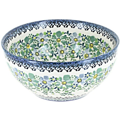 Blue Rose Polish Pottery Stars & Stripes Large Mixing Bowl : Target