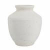 ORRD Large 14” Terracotta Vase Natural White, Round Ceramic Floor Vase for Living Room, Coastal Farmhouse Decor Centerpiece - 4 of 4