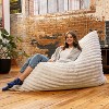 Jaxx Pillow Saxx 5.5-Foot Faux Fur - Luxuriously Soft Bean Bag Floor Pillow and Lounger, Mondo Ivory - 4 of 4