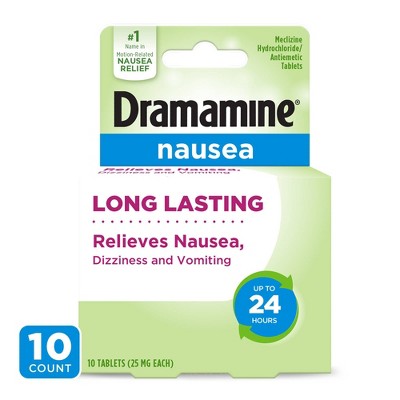 Dramamine Nausea Long Lasting Tablets - 10ct