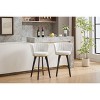Sapphtopaz 26" Bar Stools Set of 2, 360° Swivel High Chair with Backs and Metal Legs Counter Height Bar Stools for Kitchen Island, Dining Room - 2 of 4