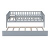 Whisen Twin Size Wood Daybed with Space-Efficient Trundle and Fence Guardrails, Sturdy Structure - 3 of 4