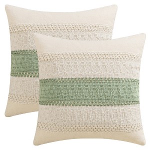 REGALWOVEN Sofa Living Room Boho Farmhouse Decor Geometry Weave Throw Pillow Covers 2 Pcs - 1 of 4