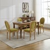 NicBex French Style Solid Wood Dining Chairs Set of 2 with Linen Cushion & Sponge Back,Antique Painting Kitchen Chairs,Living Room Chairs - 4 of 4