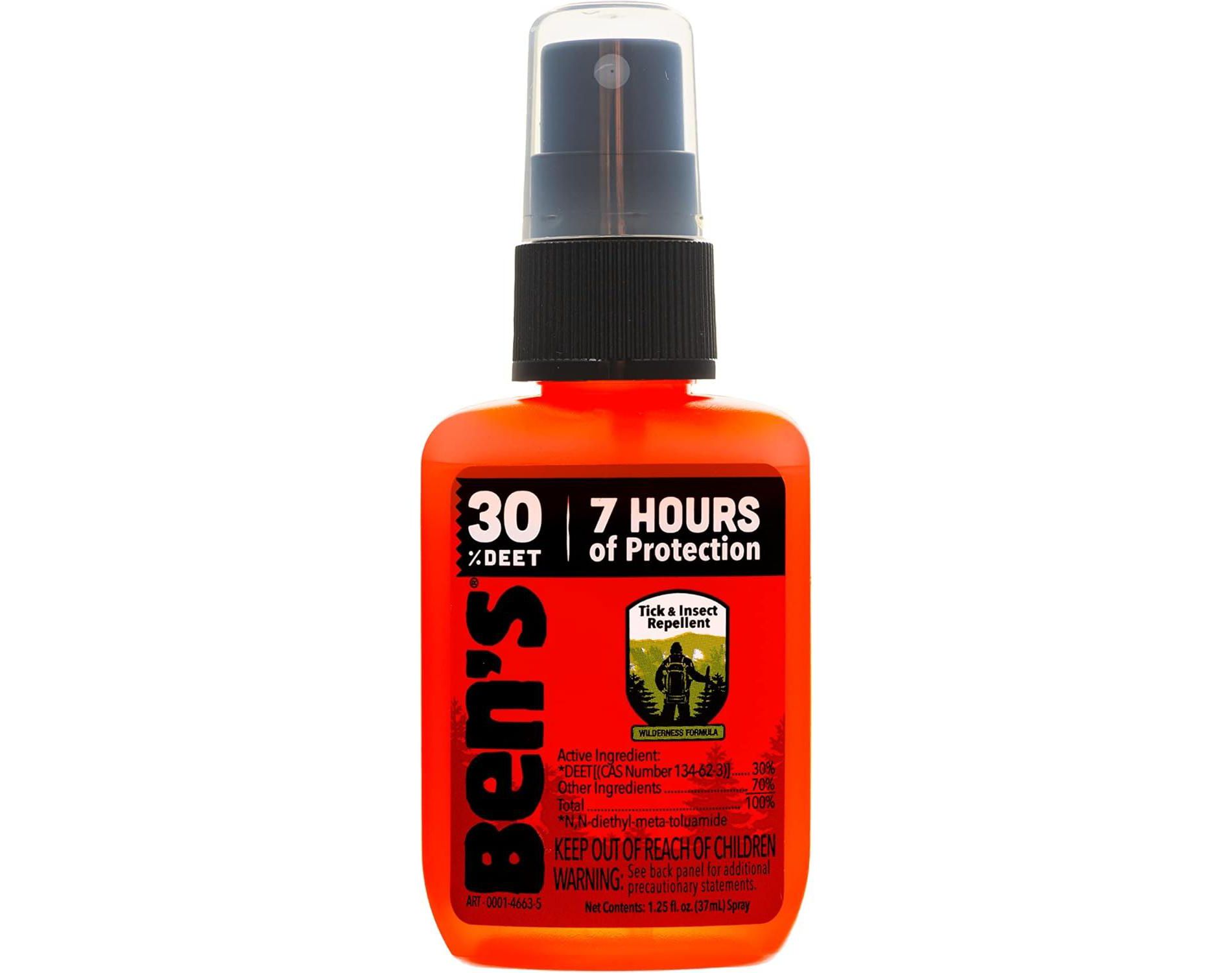 Ben's 30 Percent DEET Tick and Insect Repellent Spray Long Lasting Outdoor Bug Protection 1.25 oz Bottle